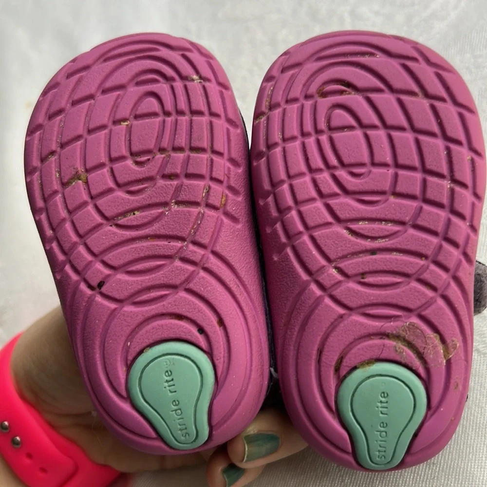 COPY - Stride Rite Baby girl purple leather Mary Jane Savanah Walkers Sz 3 mont…